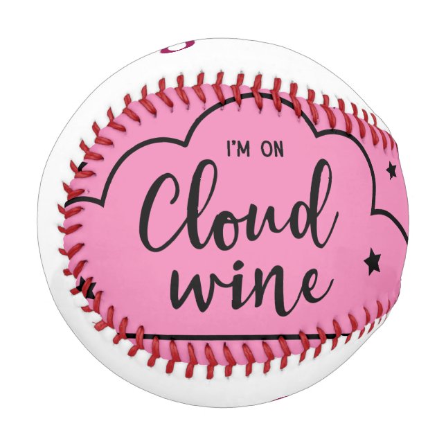 Cloud Wine Personalised Baseball (Front Left)