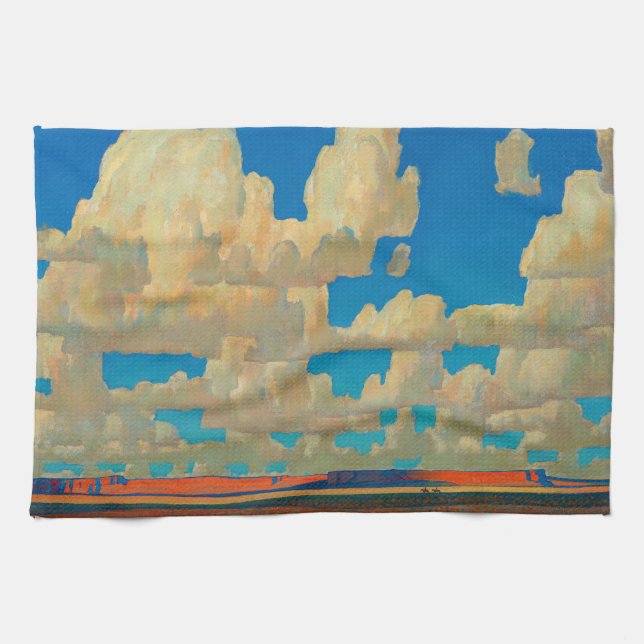 Cloud World by Maynard Dixon Tea Towel (Horizontal)