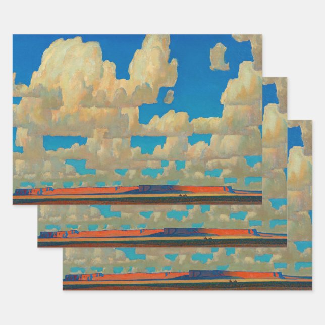 Cloud World by Maynard Dixon Wrapping Paper Sheet (Set)
