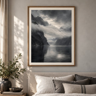 Cloudbank over the Fjord Art Print