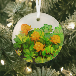 Cloudberries Glass Tree Decoration