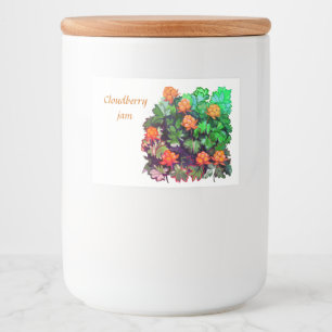 Cloudberry jam food label