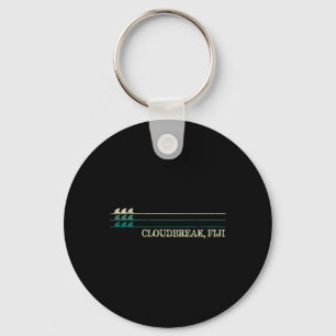 Cloudbreak Fiji Break Surfing Retro Wave  Key Ring