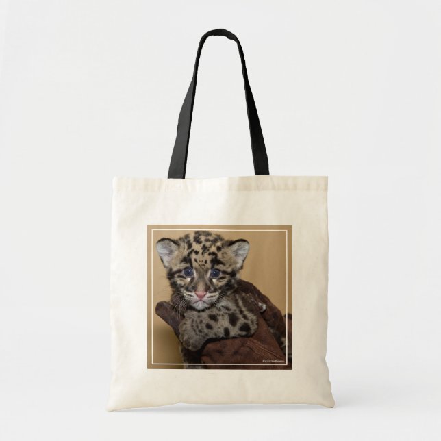 Clouded Leopard Cub Tote Bag (Front)