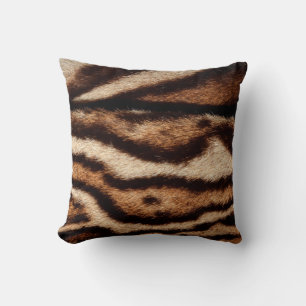 clouded leopard fur cushion