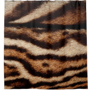 clouded leopard fur shower curtain