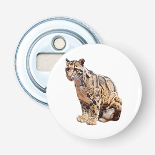 clouded leopard photograph jungle big cat animal   bottle opener