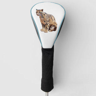 clouded leopard photograph jungle big cat animal golf head cover