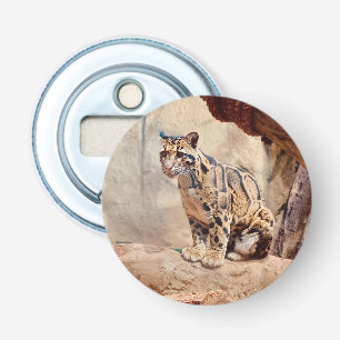 clouded leopard picture nature wildlife exotic bottle opener