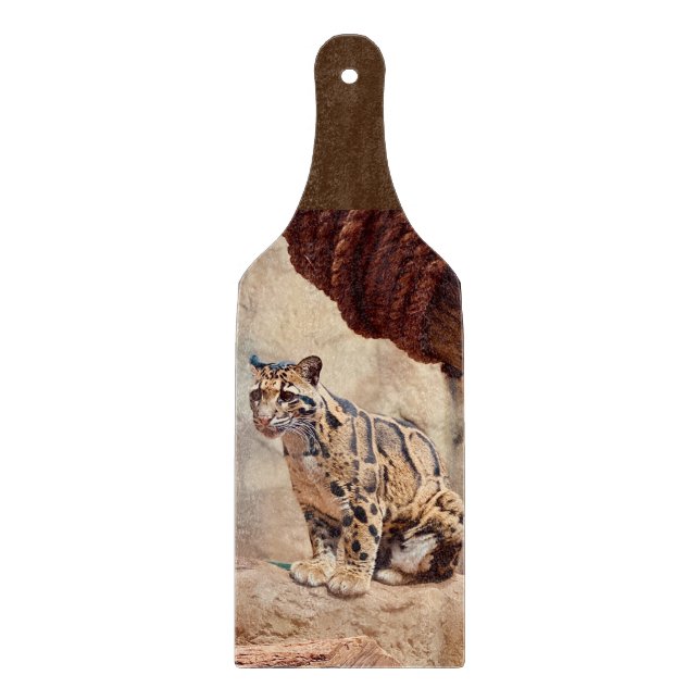 clouded leopard picture nature wildlife exotic cutting board (Front)
