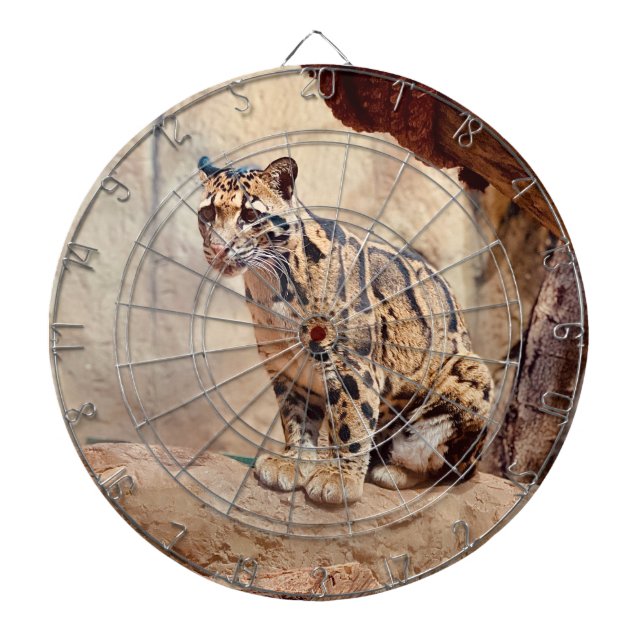 clouded leopard picture nature wildlife exotic dartboard (Front)