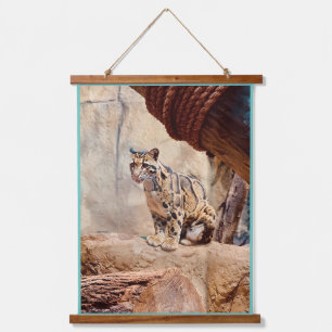 clouded leopard picture nature wildlife exotic hanging tapestry