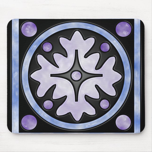 Clouded Stained Glass Mouse Pad (Front)