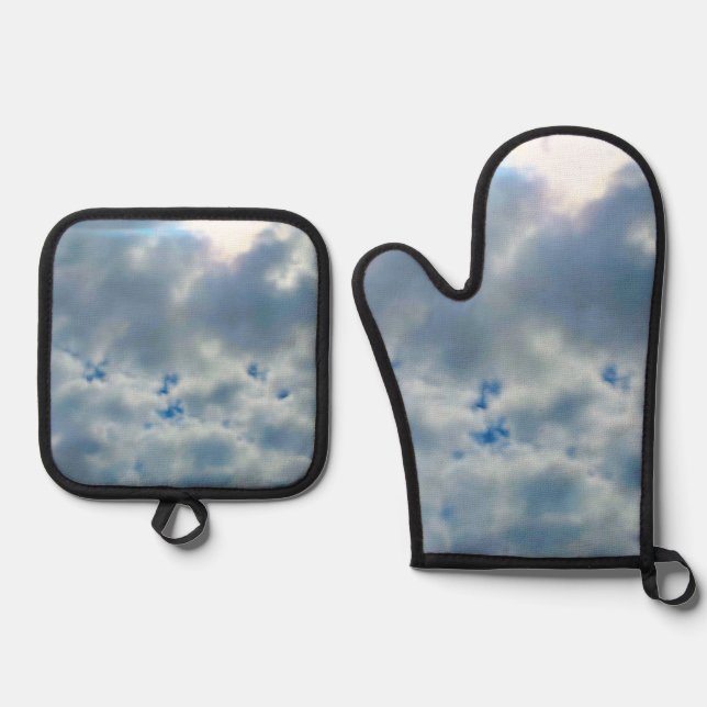 Clouds Above a Park  Oven Mitt & Pot Holder Set (Front)