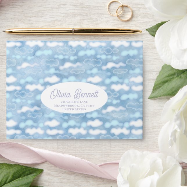 Clouds Abstract Design Envelope (Wedding)