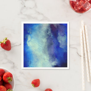 Clouds Abstract Watercolor  Napkin