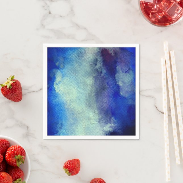 Clouds Abstract Watercolor  Napkin (Insitu)