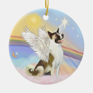 Clouds - Akita Angel Ceramic Tree Decoration