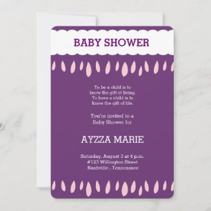 clouds and baby shower invitation