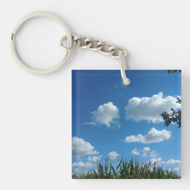 Clouds And Blue Sky Key Ring (Front)