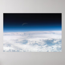 Clouds and Faint Moon