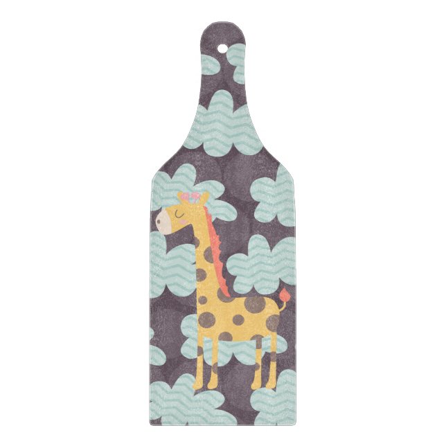 Clouds and Giraffes Cutting Board (Front)