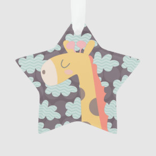 Clouds and Giraffes Ornament