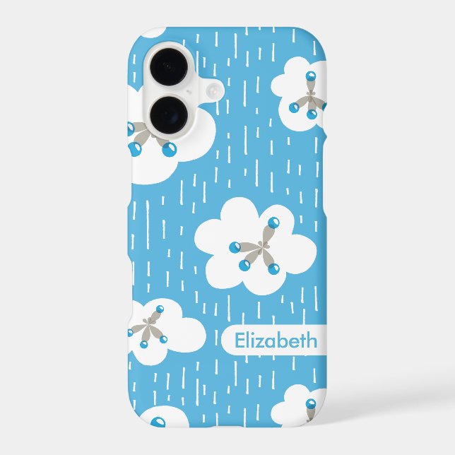 Clouds And Methane Molecules Blue Geek Name (Back)