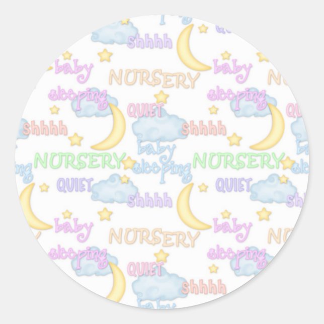 Clouds and Moon Baby Theme Sticker (Front)