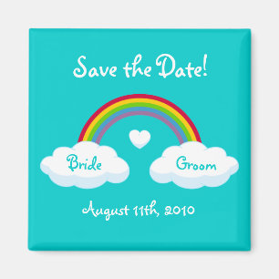 Clouds And Rainbow - Save the Date magnet