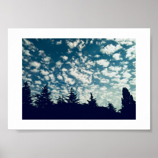 Clouds and Shadows Blue Sky Color Photography Poster (Front)