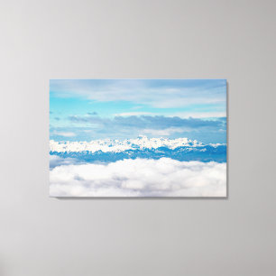 Clouds and snowy mountain Triglav Canvas Print
