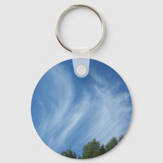 Clouds and trees key ring