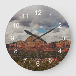 Clouds as they roll into Sedona Large Clock