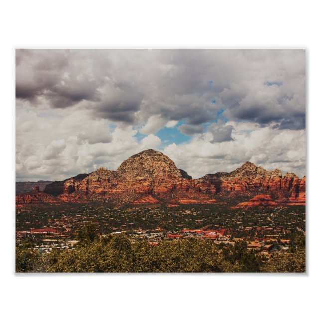 Clouds as they roll into Sedona Photo Print (Front)