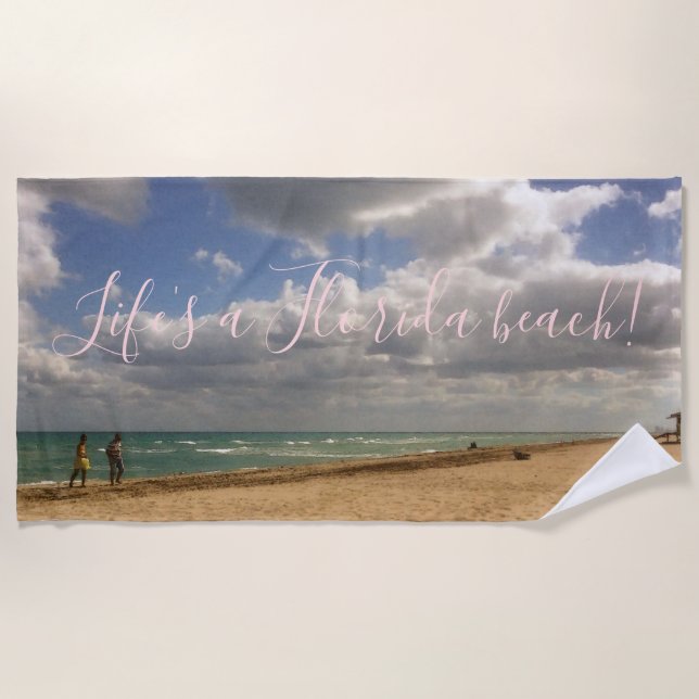 Clouds at Hollywood Beach Towel (Front)