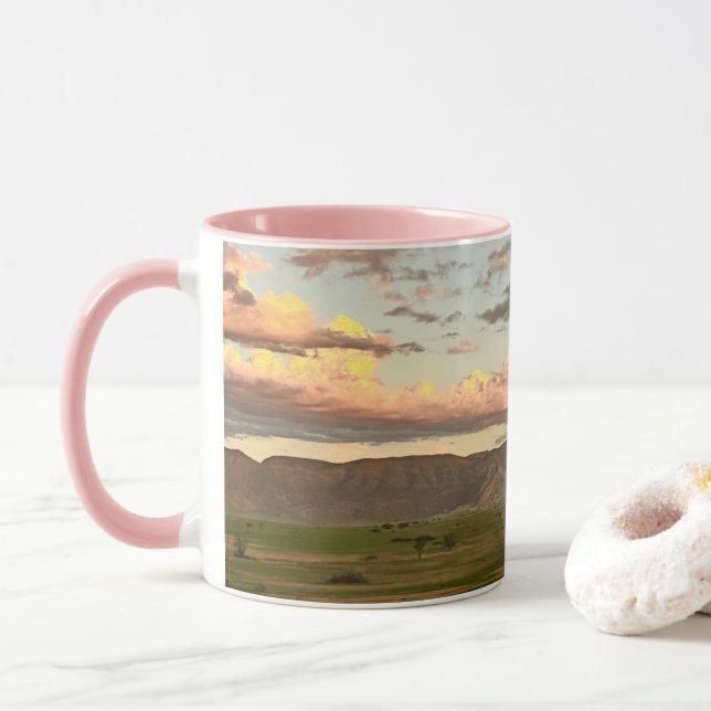 Clouds at Namibia Golden Hour Mug (With Donut)