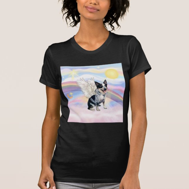 Clouds - Australian Cattle Dog Angel - Square T-Shirt (Front)