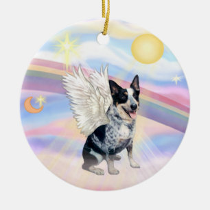 Clouds - Australian Cattle Dog Ceramic Tree Decoration