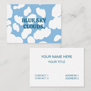 Clouds Blue Sky Clouds  Business Card