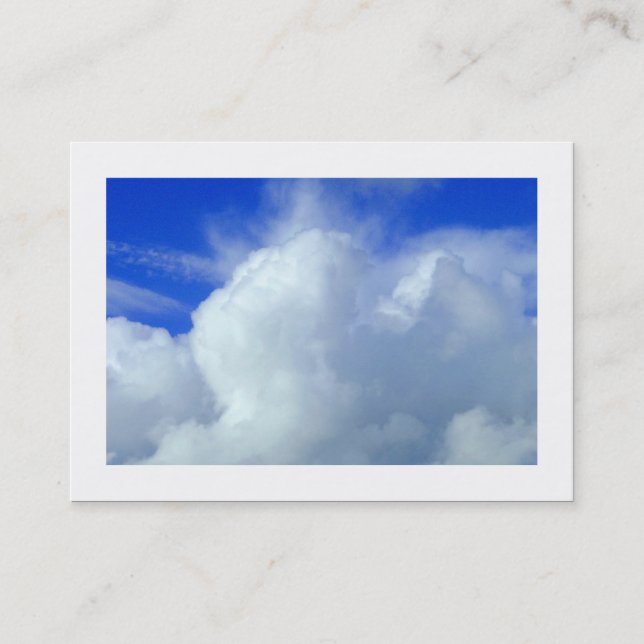 Clouds (bordered) business card (Front)