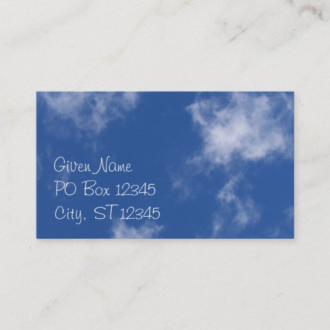 Clouds Business Card (Front)