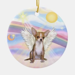 Clouds - Chihuahua (light red) Ceramic Tree Decoration