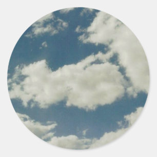 Clouds Classic Round Sticker