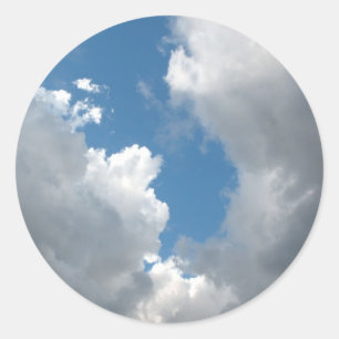 clouds classic round sticker