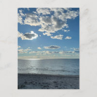 Clouds Cloudy Blue Sky Empty Beach