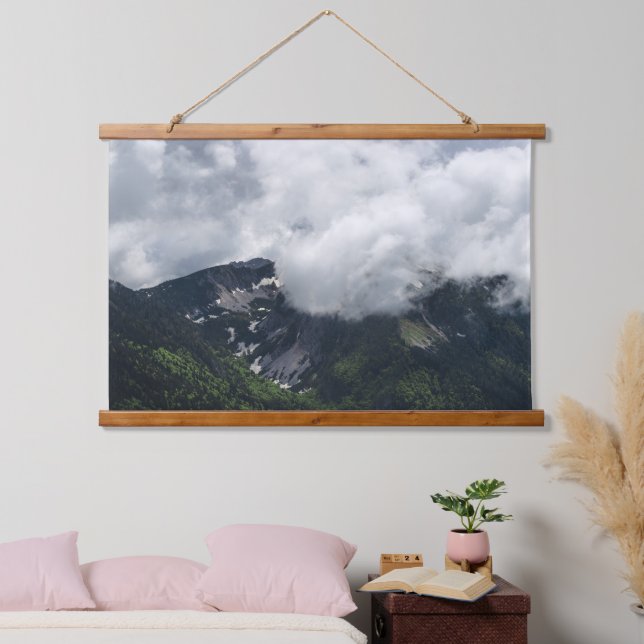 Clouds covering mountains hanging tapestry (Bedroom)