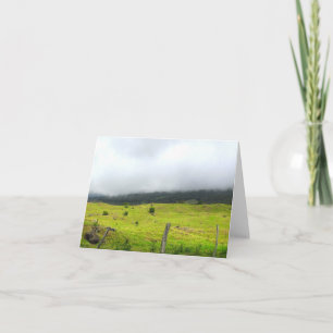 Clouds descending on pastureland Upcountry Card