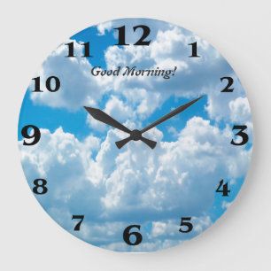 Clouds image for Round-Large-Wall-Clock Large Clock