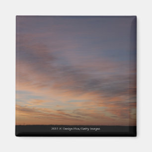Clouds In An Orange Sky At Sunrise Magnet